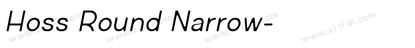 Hoss Round Narrow字体转换